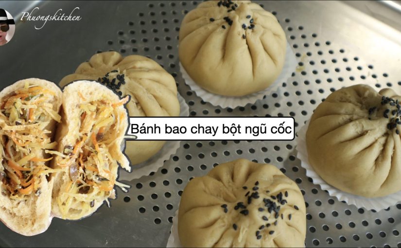 Bánh bao chay bột ngũ cốc dinh dưỡng