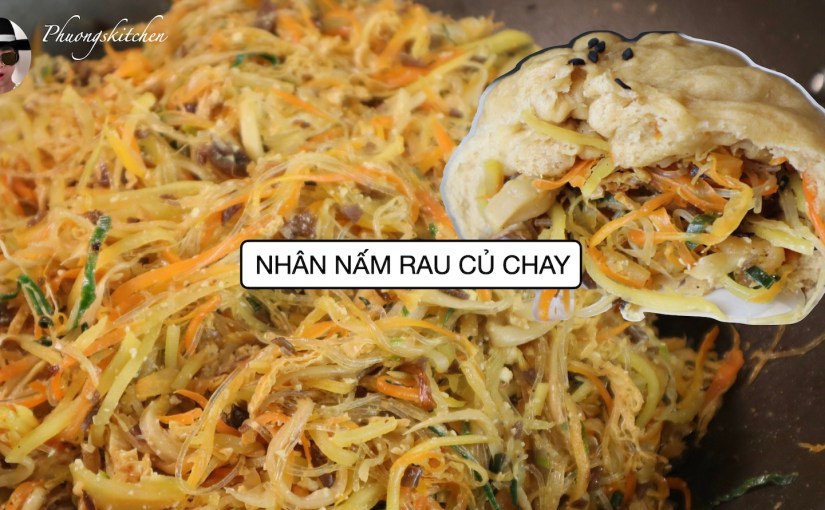 Nhân rau củ chay cho bánh bao, chả giò