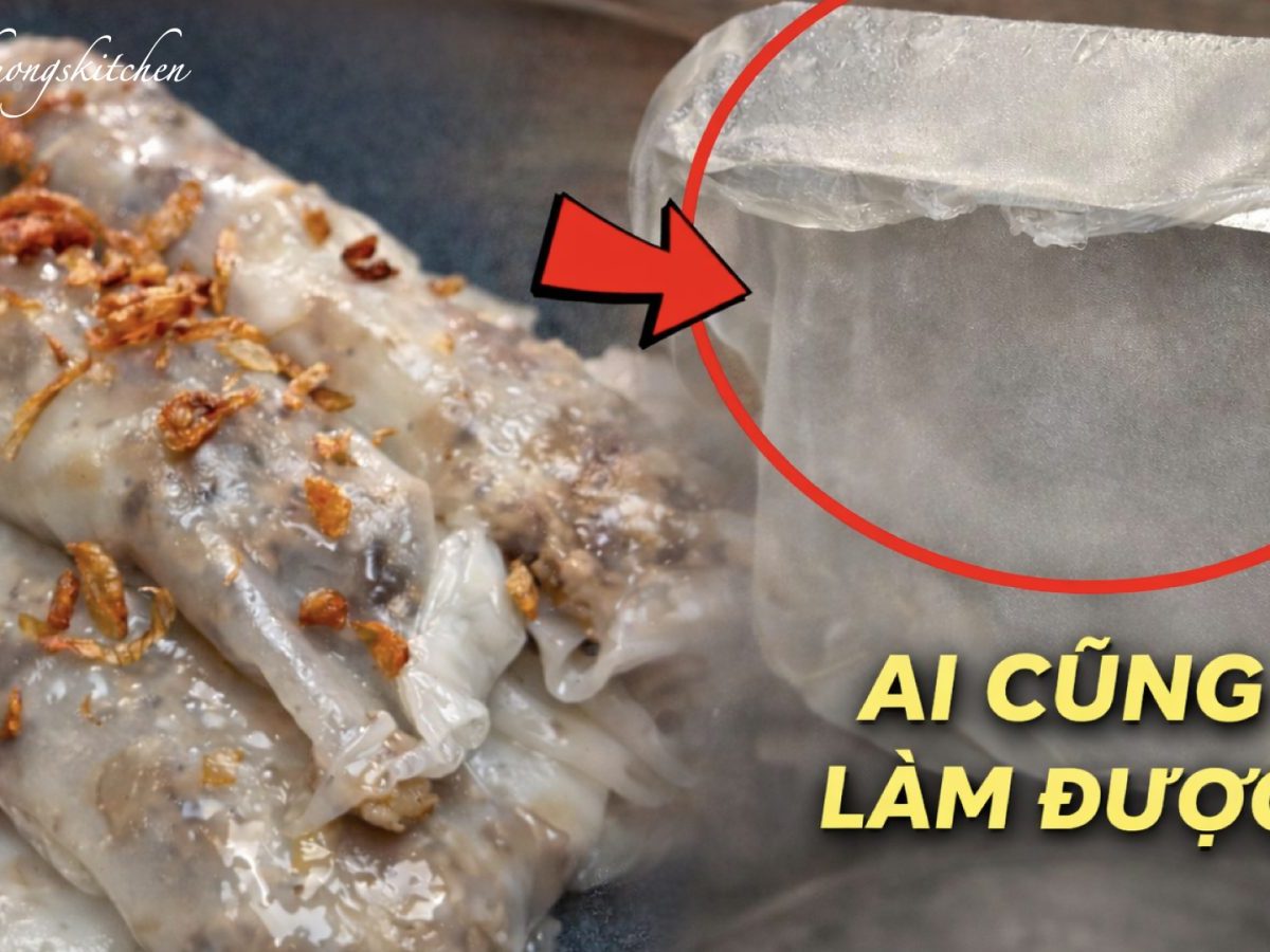 Bánh cuốn tráng hơi đơn giản tại nhà