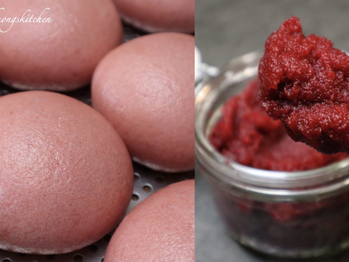 🌸 BÁNH BAO CỦ DỀN GIỮ MÀU TỰ NHIÊN